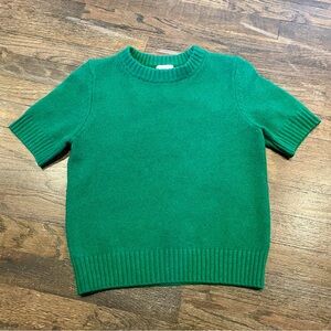 NWT Sz XS H&M green short sleeve sweater